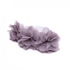 Čelenka pro panenku 34 cm By Loli - Grey Flowers