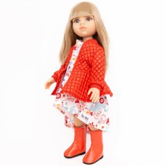 Bunda pro panenku Paola Reina a Minikane 32 cm By Loli - Peplum Red