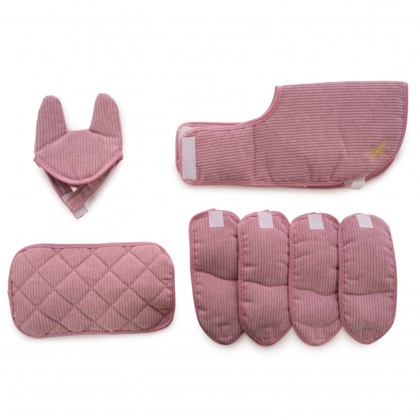 Jezdecké doplňky pro mini koníka 30 cm By Astrup - Corduroy Rose