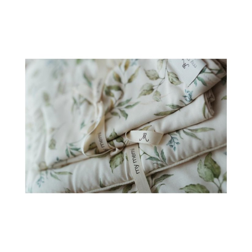 Luxusní dětská souprava polštářku a deky do postýlky boho rostliny - My Memi - Boho Botanic