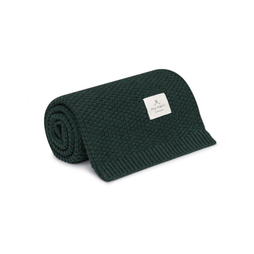 Deka ze 100% merino vlny My Memi - Premium Collection - Bottle Green