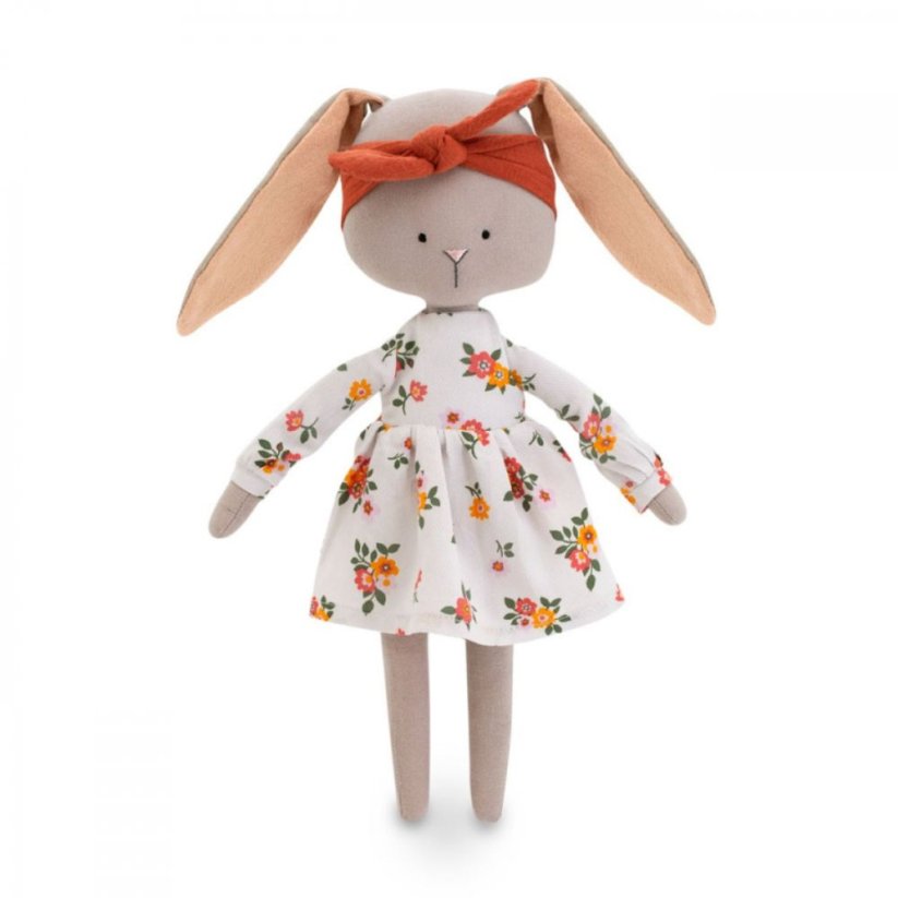 Látkový zajíček 29 cm Orange Toys - Lucy The Bunny - Flower Dress