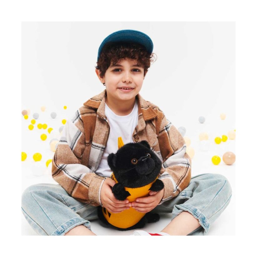 Plyšová ležící kočička v plstěném vaku Orange Toys 35 cm - Milo the Black Cat