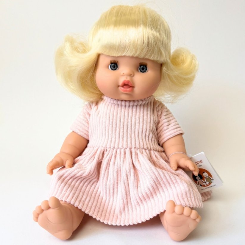 Šaty pro panenku 34 cm By Loli - Boho - Corduroy pink