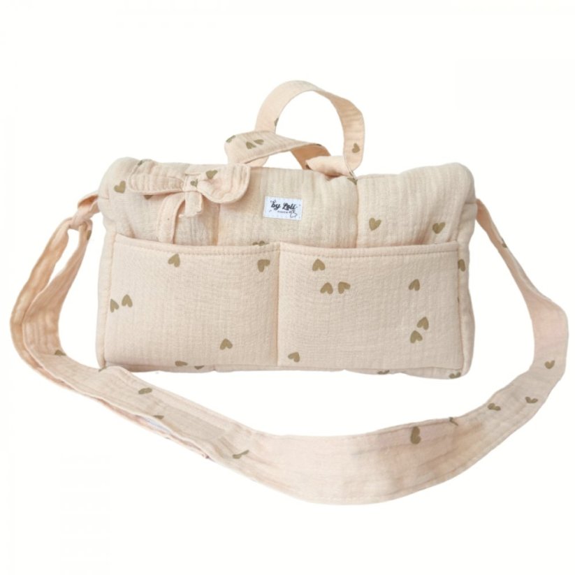 Přebalovací taška na kočárek pro panenku By Loli - Cream love