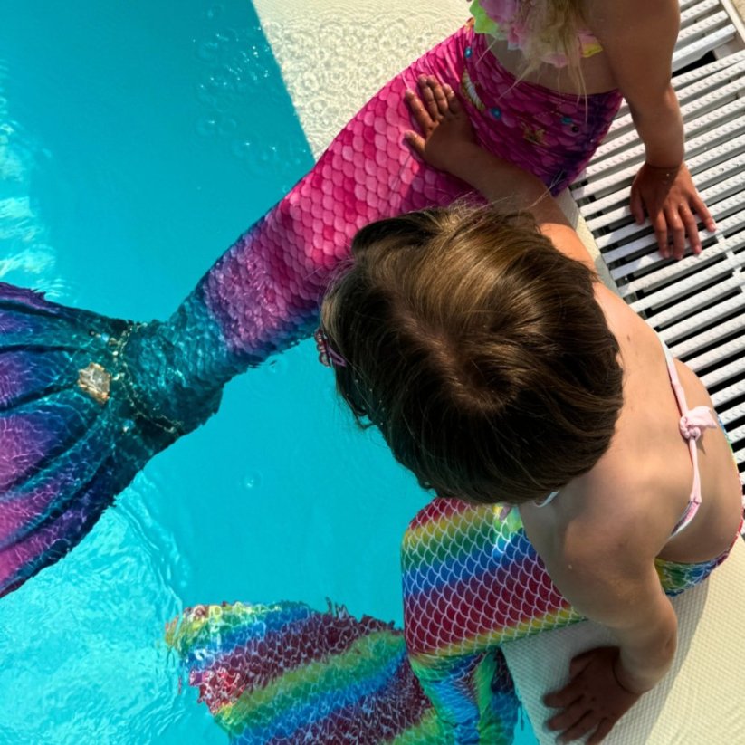 Kostým mořské panny Kuaki Mermaids - Mořský ocas a monofin ploutev - Hawaii - M 10-12 let