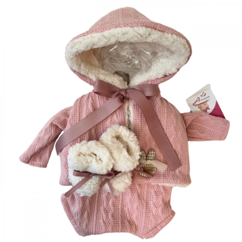 Oblečení pro panenku o velikosti 45cm De Cuna - Light pink set