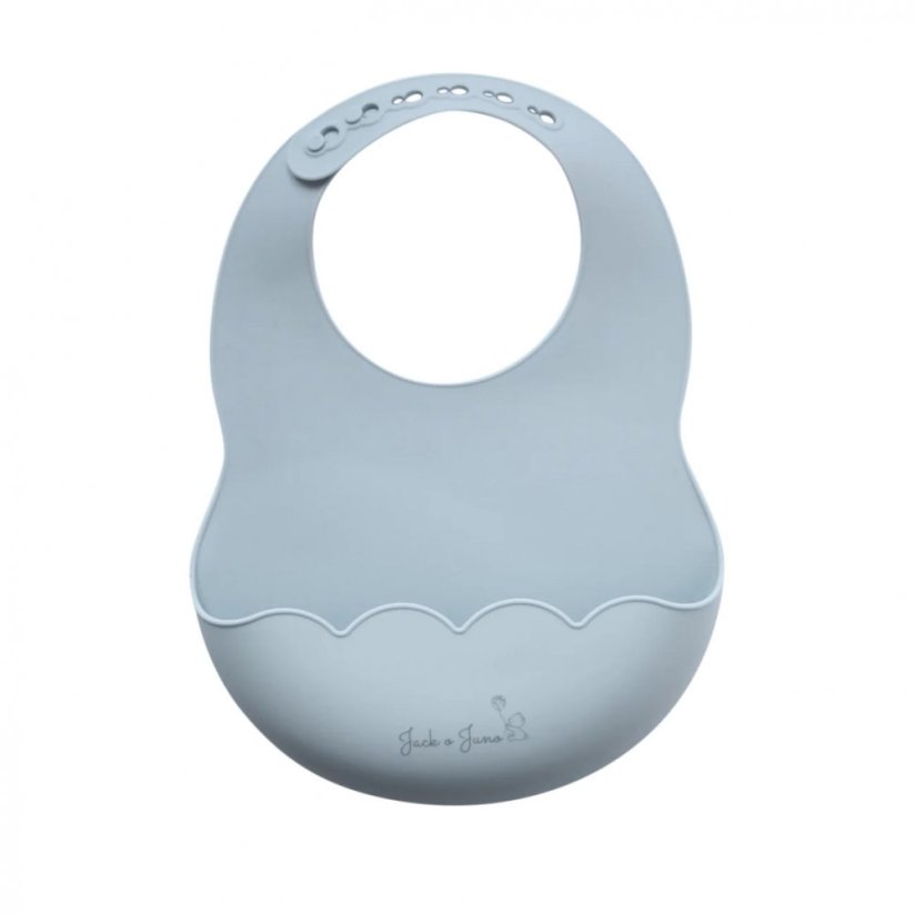 Silikonový bryndák Jack O Juno - Bib Poppy pale blue