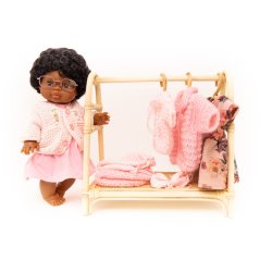 Pletený svetřík s kytičkami Luxury - Light pink - By Loli