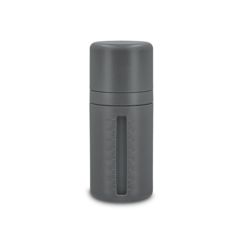 Kojenecká antikoliková láhev Baby Wallaby - Dark grey 240 ml