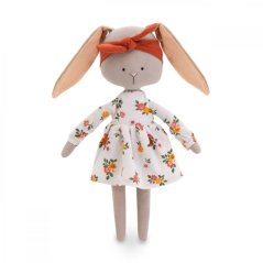 Látkový zajíček 29 cm Orange Toys - Lucy The Bunny - Flower Dress