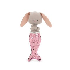 Látkový zajíček s ploutví 30 cm Cotti Motti Orange Toys - Lucy Mermaid tail