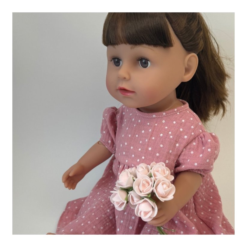 Šaty pro panenku Baby Born 43cm - Romance - Pink dots