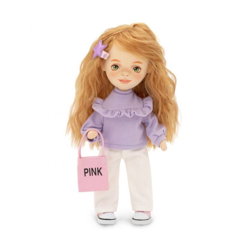 Látková panenka Orange Toys - Sweet Sisters Sunny - Purple Sweater