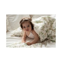 Luxusní dětská souprava polštářku a deky do postýlky boho rostliny - My Memi - Boho Botanic