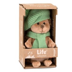 Plyšový ježek s čepicí a šálou Orange toys 25 cm - Hedgehog in green beret