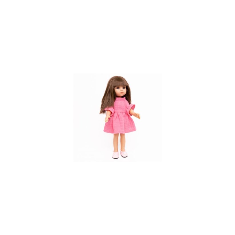 Šaty, kabelka a boty pro panenku Paola Reina a Minikane 32 cm By Loli - Set Pink chic