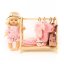 Set kraťásků a trička Velvet Peplum - Baby Pink - By Loli