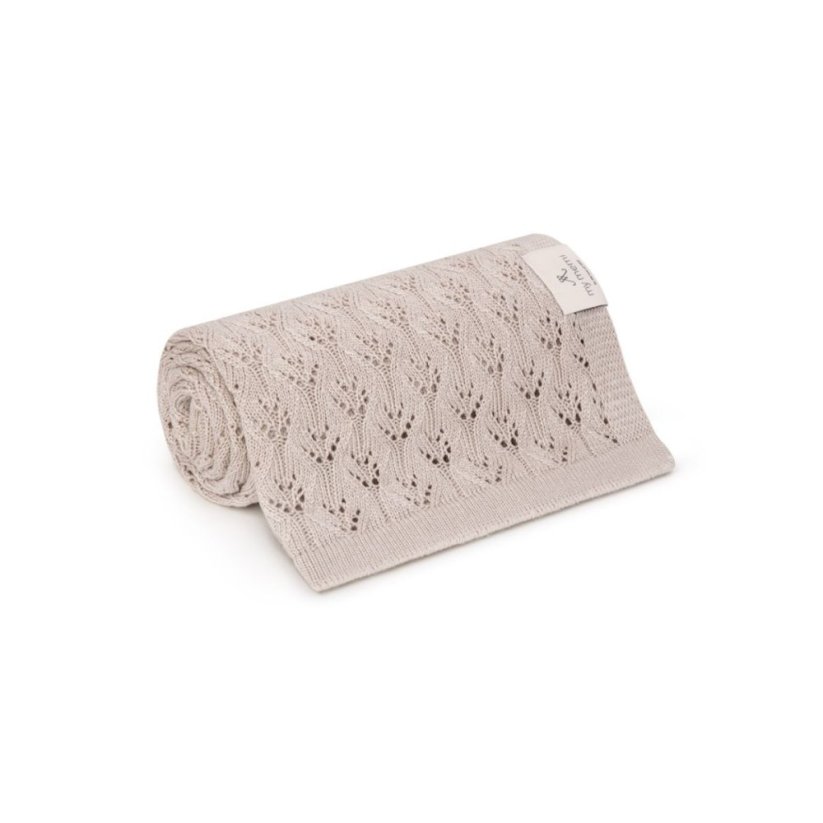 Bambusová ažurková deka My Memi - Light Beige