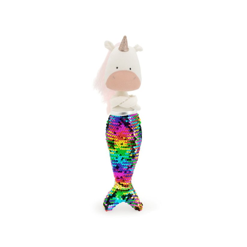 Látkový jednorožec s extra ploutví 30 cm Orange Toys - Daphne The Unicorn - Light Blue Dress / Mermaid tail