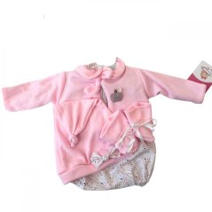 Oblečení pro panenku o velikosti 45cm De Cuna - Pink set