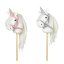 Jednorožčí roh s uzdečkou na hobby horse koníka By Astrup - Pink Glitter