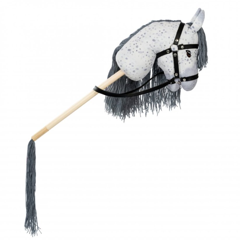 Hobby koník na tyči s ocasem By Astrup - Hobby Horse Grey Star