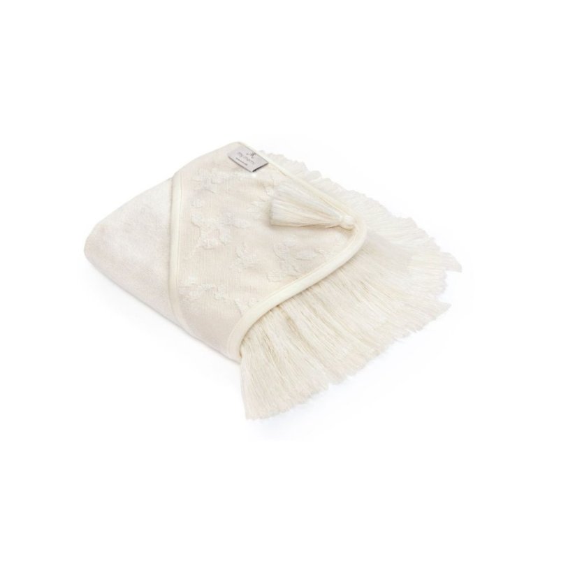 Dětská luxusní osuška s kapucí My Memi - Boho Leaves - Cream
