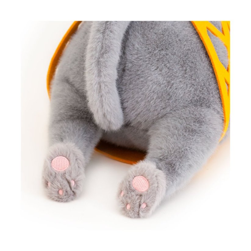 Plyšová ležící kočička v plstěném vaku Orange Toys 56 cm - Milo the Grey Cat