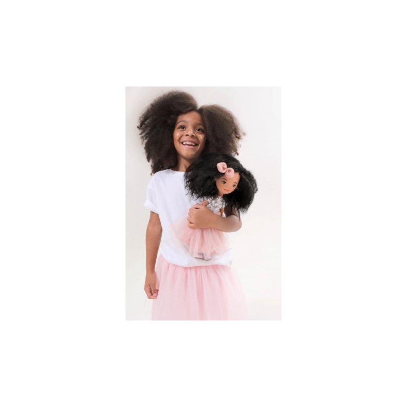 Látková panenka Orange Toys - Sweet sisters Tina - Pink Dress with Sequins