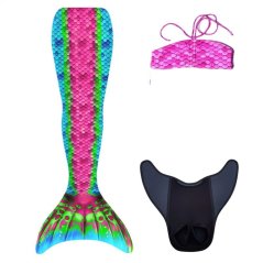 Kostým mořské panny Kuaki Mermaids - ocas, monofin ploutev a vrchní díl plavek - set 3 ks - Bali - XS 6-8 let