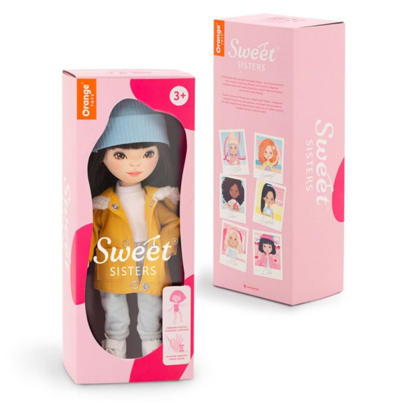 Látková panenka Orange Toys - Sweet sisters Lilu - Mustard Parka