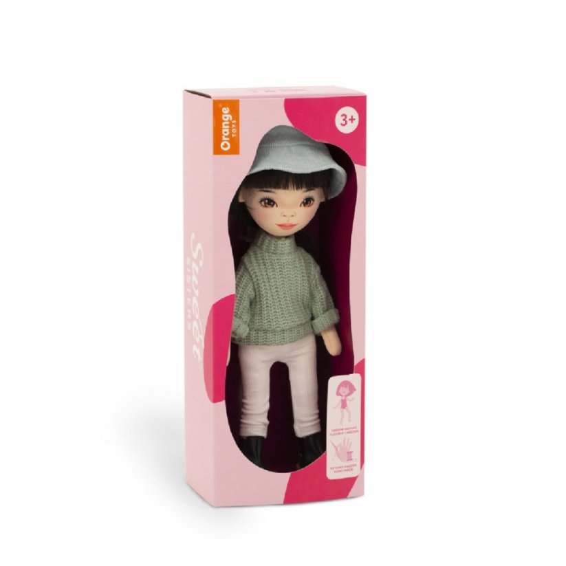 Látková panenka Orange Toys - Sweet sisters Lilu - Green sweater