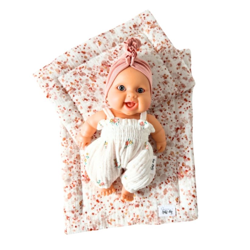 Overal a turban pro panenku Los Peques 21 cm - By Loli - Flowers