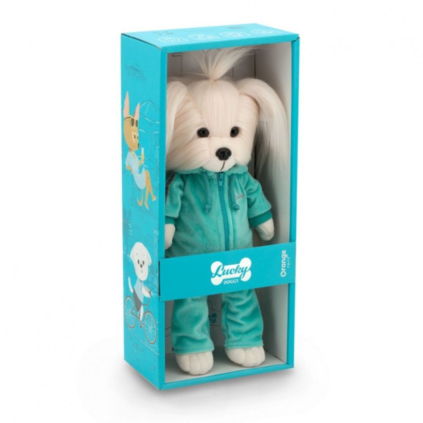 Plyšový pejsek maltézská fenka Lucky Doggy - Mimi Fitness Mint