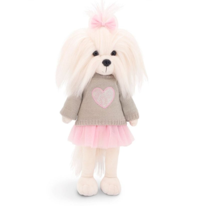 Plyšový pejsek maltézská fenka Lucky Doggy - Mimi Pink Hearth