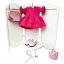 Šaty, kabelka a boty pro panenku Paola Reina a Minikane 32 cm By Loli - Set Pink chic