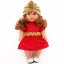 Šaty pro panenku 34 cm By Loli - Boho - Boho red and gold