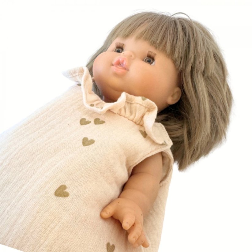 Spací vak pro panenku do velikosti 36 cm By Loli - Cream love