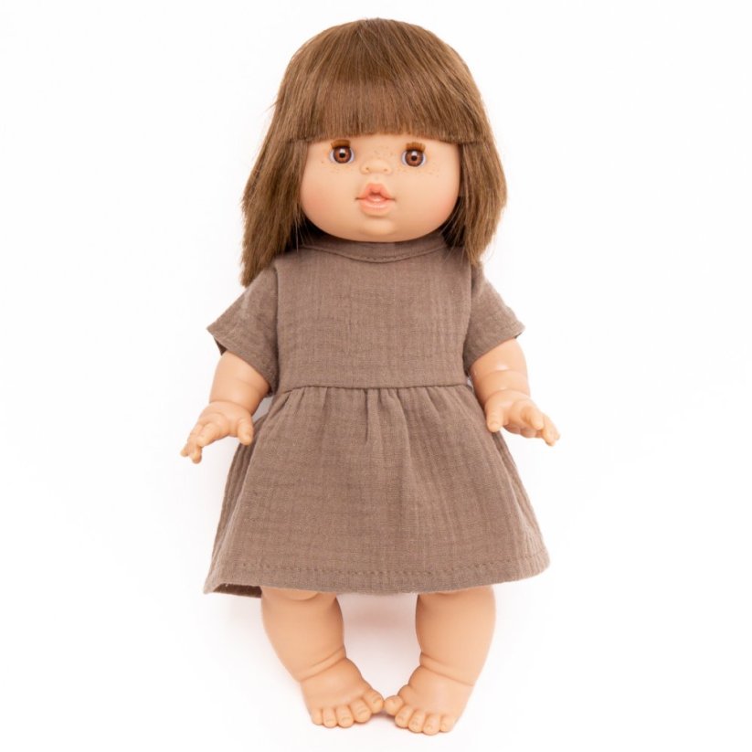 Šaty pro panenku 34 cm By Loli - Boho - Muslin Latte