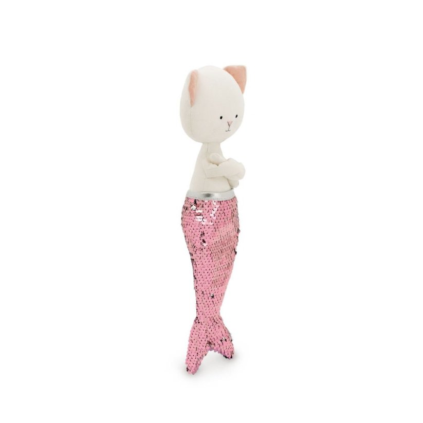 Látková kočička s ploutví 30 cm Cotti Motti Orange Toys - Christy Mermaid tail