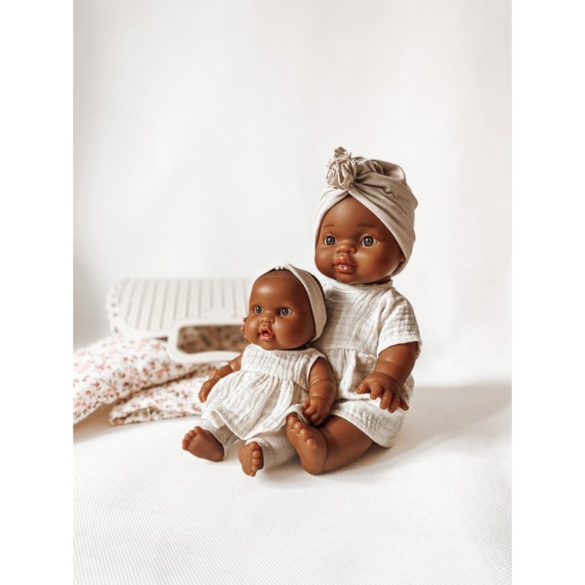 Šaty pro panenku 34 cm By Loli - Boho - Muslin Cream