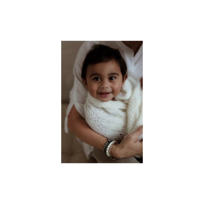 Deka ze 100% merino vlny My Memi - Vines Collection - Cream
