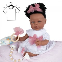 Oblečení pro panenku o velikosti 45cm De Cuna - White dress