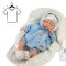 Oblečení pro panenku o velikosti 45cm De Cuna - Light blue set