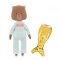 Látkový medvídek s extra ploutví 30 cm Cotti Motti Orange Toys - Oscar Mint Tracksuit / Mermaid tail