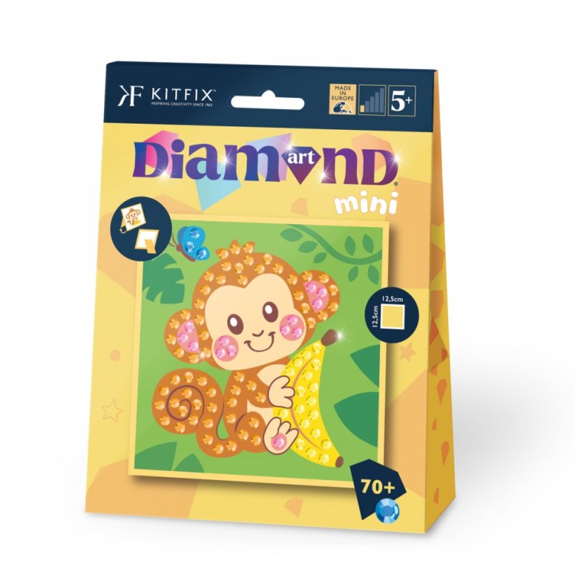 Diamantové malování pro nejmenší opička Kitfix - Mini 5+