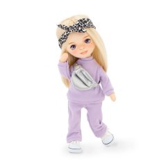 Látková panenka Orange Toys - Sweet Sisters Mia - Purple Tracksuit