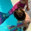 Kostým mořské panny Kuaki Mermaids - Mořský ocas a monofin ploutev - Hawaii - M 10-12 let