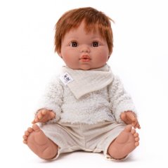 Kalhoty a šátek na krk 34 cm By Loli - Basic - Cream
